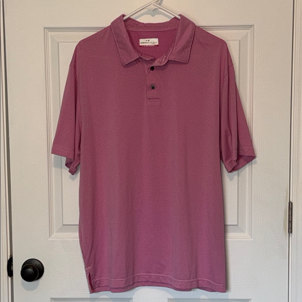 Grand Slam Men's Polo Shirt in Rich Pink